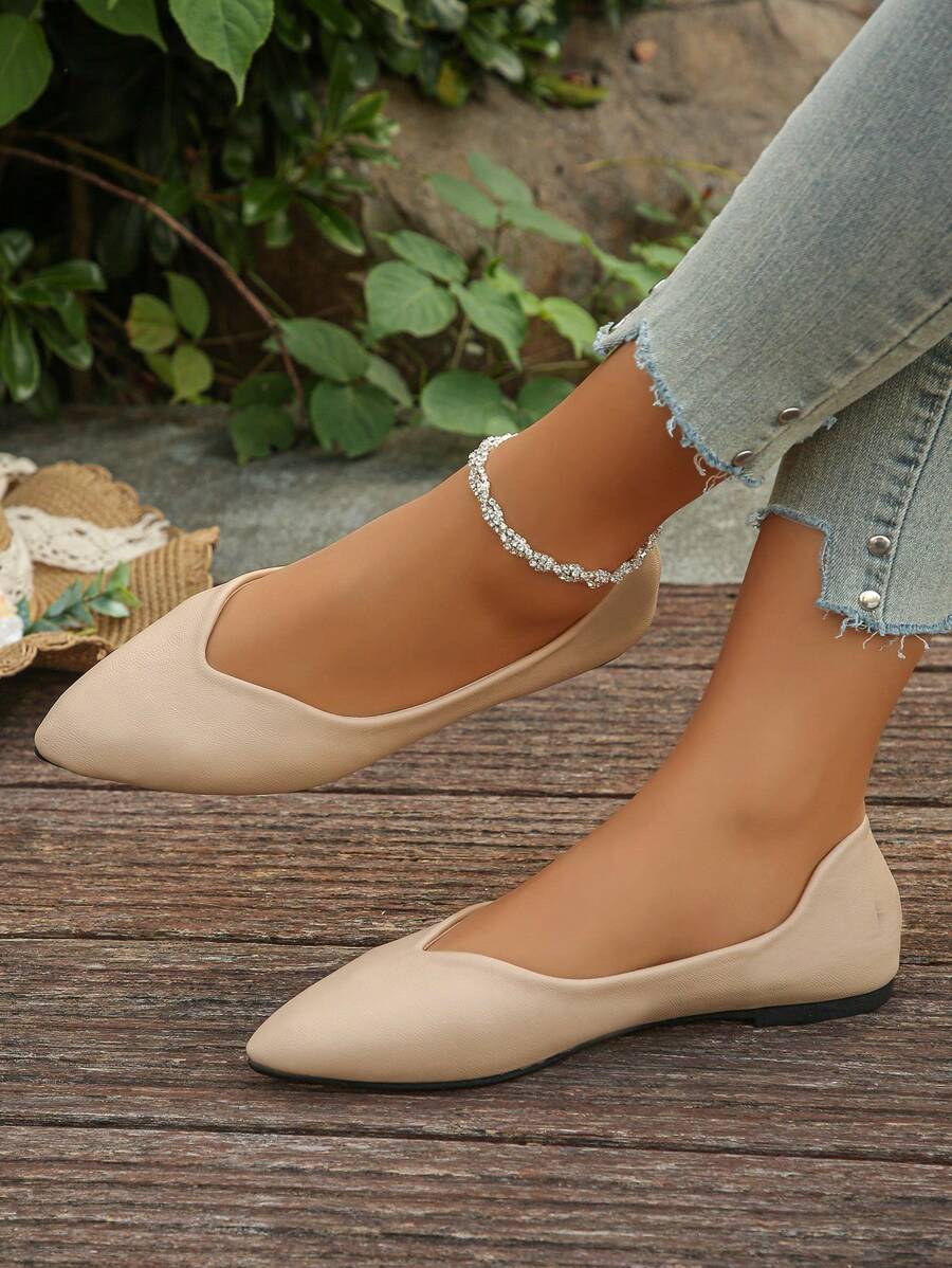 Fashion Colorful Canvas Pointed Toe Flat Mules, Slip-On Shoes For Women, Fits US Size 3.5-11, Suitable For Casual Wear And Dresses, Spring/Autumn