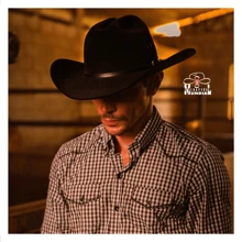 American Country Cowgirl Rodeo Cowboy HatPolyesterBlack - màu đen - Xem 5