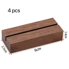 4 件木制明信片架，松木底座，桌面日历展示，创意留言照片便签架，适用于书桌、桌子、复活节和各种节日的装饰 - 彩色 - 查看 13