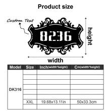 1pc Custom Vintage Metal Doorplate Decorative Art, Rural Street Nameplate Wall Decorations - Personalized Door Numbers And Text - Wall-Mounted Multifunctional Address Signs, House Numbers, Outdoor Address Signs, Farmhouse Door Art Gifts Birthday Graduation - Multicolor - View 13