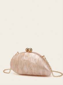 Women Evening Clutch Bag Bridal Wedding Acrylic Asymmetric Shaped Clutch For Women Prom With Detachable Metal Chain For Wedding And Party Shoulder Bag Women Clutch Purses For Ladies Handheld Evening Bag Versatile Cocktail Party New Wallet Banquet Bag - Multicolor - View 14