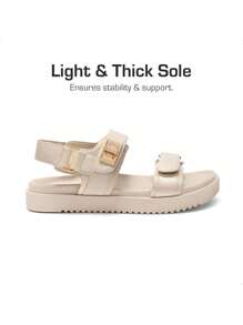 Girls Sandals Two Strapped Casual Open Toe Sandals Little Kid/Big Kid - 裸色 - 查看 5