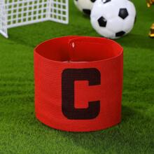 1 pieza Brazalete ajustable y elástico de capitán con la letra "C", disponible en varios colores, para combinar con juegos y entrenamientos de deportes de equipo a fin de identificar claramente la posición del capitán del equipo y facilitar las actividades