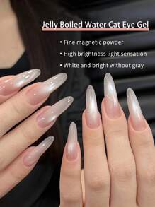 annies 10毫升/1支半透明果冻玻璃猫眼指甲油凝胶，新款珠光白色美甲闪粉，适用于DIY美甲 - 彩色 - 查看 4