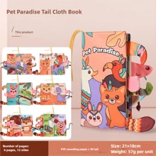 1 pieza Libro de cola de tela para el desarrollo de la inteligencia del bebé, libro de tela indestructible para bebés con papel arrugable, juguetes educativos para bebés y niños pequeños, adecuado para niños y niñas, regalo ideal para diversas festividades