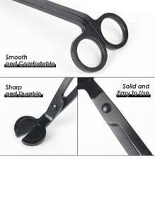 2Pcs Matte Black Candle Wick Trimmer Heavy-Duty Black Candle Scissors Wick Dipper Tools Set Stainless Steel Candle Cover Tools Kit Candle Wick Trimmer, Candle Wick Dipper Professional Candle Styling Kit For Candle Lovers Candle Accessory Set, A Gift Or Daily Or Festival Use, All Your Candle Care Needs Gifts Birthday Graduation