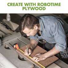 ROBOTIME 6 Pcs Plywood 1/8", 3mm Plywood Crafting Wood Sheets , 12"X20" Crafting Wood Sheets For Laser Cutting, Engraving & Wood Burning Suitable For Handcraft Lovers