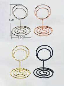 Set de 10 piezas de soportes de tarjetas de escritorio, soportes de visualización, soportes de tarjetas y fotos para la configuración de la mesa, soportes de números de escritorio, soportes de notas de alambre, soportes de números de mesa, soportes de tarjetas de visita, para bodas, aniversarios, fiestas de cumpleaños, centros de mesa, soportes de tarjetas de mesa para fiestas de cumpleaños