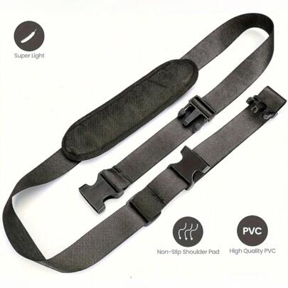 Versatile Scooter & Bike Carry Strap - Adjustable, Anti-Slip Shoulder Strap For Kickboards, Balance Bikes, Beach Chairs & More - Nylon, Black