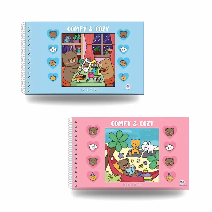 2 Books 96 Educational Coloring Pages For Boys And Girls - Baby Blue/Baby Pink - View 1