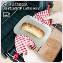 2pcs Gingham Pattern, Charming Triangular Shape, Heat Resistant Pot Cover Cap, Thick Pot Handle Sleeve & Pot Lid Holder Set, Suitable For Carrying Hot Pans, Lifting Pot Covers, Also Can Be Used As Cup Lids (Multi-Color Optional)