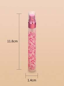 6pcs/Set 0.34oz Frosted Print Glass Perfume Bottle With Round Aluminum Cap, Refillable Atomizer Container, No PVC No Fragrance Home Bathroom Decor Fall Decor Back To School