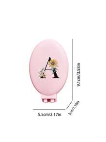 A-Z Daisy Flower Pattern Pink Portable Hollow Comb With Makeup Mirror, All-In-One Foldable Mirror Comb - Portable Tabletop Modern Makeup Tool, Travel Essential, Folding Comb With Makeup Mirror, Convenient To Carry,Giveaways,Travel,Cheap Stuff,Travel Essential - Pink - View 11