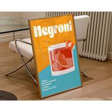 1pc Sangria Drink Negroni Canvas Painting Club Bar Shop Home Decor Cartoon Juice Mojito Aperol Spritz Canvas Painting No Frame