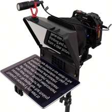 A10 Teleprompter Portable For Smartphone DSLR Camera Teleprompter Prompter With Phone Holder Remote Control For Video Recording Live Streaming Interview Stage Presentation Speech Video Making Tools - màu đen - Xem 1