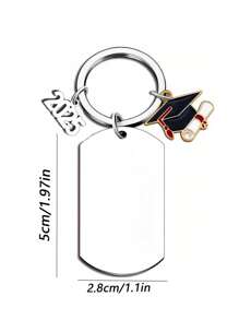 1件/2件-毕业季不锈钢钥匙扣，采用不锈钢材质制成，具有耐腐蚀、不易变形、质感强、可长久保存等特点，象征毕业的友谊长存