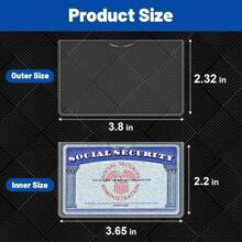 Friction Scratch PVC Transparent ID Card, Social Security Card, Student Card, Bus Card, Medical Card Waterproof Protective Case, Card Holder, Wallet, Gift Valentine's Day Ideas