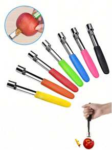 1Pc Apple Corer Stainless Steel Pear Fruit Vegetable Tools Core Seed Remover Cutter Seeder Slicer Knife Kitchen Gadgets Tools - Multicolor - View 1