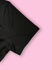 Graphic-Print Cropped T-Shirt, Y2K Spring/Summer Short-Sleeved Cropped Top, Women