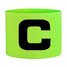 1 pieza Brazalete ajustable y elástico de capitán con la letra "C", disponible en varios colores, para combinar con juegos y entrenamientos de deportes de equipo a fin de identificar claramente la posición del capitán del equipo y facilitar las actividades