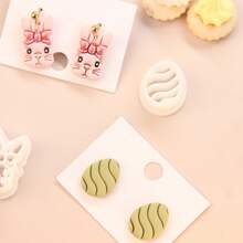 1pc/3pcs Easter Clay Cutters, Polymer Clay Cutters, Rabbit Clay Earring Cutters, Egg Clay Cutter Set, Polymer Clay Earring For Earring Making, Jewelry Making Kits