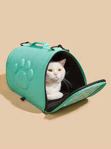 1 pieza Nuevo bolso portador de mascotas, mochila de gran capacidad, portátil y transpirable para perros y gatos