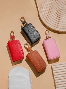 Bolsa organizadora de llaves de gran capacidad universal para hombres, pinza simple para llaves, mini cartera/monedero para mujeres - Multicolor - Ver 3