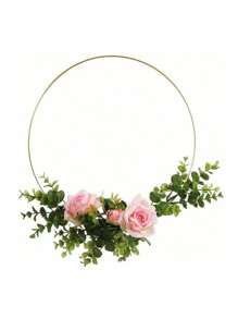 5pcs Gold Metal Floral Hoop For Christmas DIY Wedding Wreaths, Dream Catchers, And Wall Hangings - Golden Craft Hoop Rings With Endless Creative Possibilities,Christmas