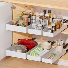 1/3 pièces organisateur d'armoire de cuisine coulissant, tiroirs coulissants pour armoires, organisateur d'armoire de salle de bain, étagères à tiroirs coulissantes pour garde-manger de cuisine