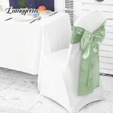 10 Pieces Of Pink Satin Chair Belt Bow Universal Chair Cover Suitable For Wedding Receptions, Events, Banquets, Parties, Hotel Decoration, Perfect For Various Occasions Or Events, Including Weddings, Parties, Christmas, Engagements