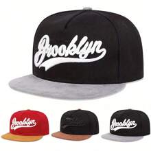 1 件男士布鲁克林棒球帽，纽约时尚嘻哈帽，可调节户外休闲帽，适合春季、秋季、旅行、海滩 - 彩色 - 查看 8