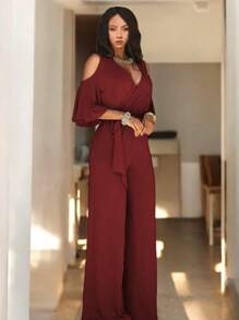 Elegant Fashion Women's Off Shoulder Jumpsuit - 瓦 - 查看 3
