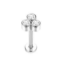 1pc Piercing Jewelry For Women Men 16G 6MM 8MM Helix Cartilage Conch Earring Stud Stainless Steel Internally Threaded Medusa Lip Monroe Ring Labret Nose Stud Set