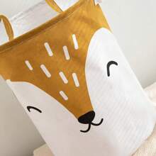 Cartoon Giraffe Print Laundry Hamper Dirty Toy Clothes Basket Foldable Easy Storage Portable Large Capacity Clothes Basket Large Round Storage Basket Cute Collapsible Laundry Basket Organizers And Storage Bins Foldable Dirty Clothes Basket Waterproof Bucket Laundry Organizer - Multicolor - View 6