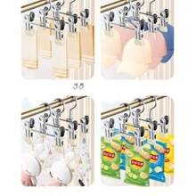 10 pièces set de pinces multifonctionnelles, pinces réglables, antidérapantes, pinces pour pantalons en métal brossé, pinces portables pour le séchage des chaussures, pour une utilisation dans les magasins de vêtements et les ménages, pince sans trace