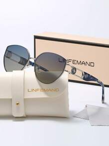 LINFEMAND LINFEMAND klassische Luxus Katzenaugen-Brille mit mehrfarbigem Rahmen, Unisex, Nylongläser, für Alltag, Party, Urlaubsgeschenk für Sommerstrand, Outdoor, Reise