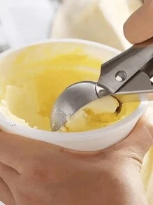1/2pcs Stainless Steel Ice Cream Scoop, Perfect For Frozen Yogurt, Multi-Functional Ice Cream Scoop, Stainless Steel Double Use Scoop, Non-Stick Ice Cream Scoop With Comfortable Anti-Frost Handle, Heavy Duty Metal Ice Cream Scoop With Trigger, Sturdy Stuffing Scoop, Home Ice Cream Tools Scoop, Easy To Clean, Suitable For Ice Cream, Cookie Dough, Sorbet, Almond, Ideal For Kitchen, Dessert Shop And Western Restaurant.
