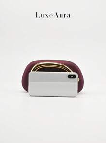 Asymmetric Party Dinner Bag For Women, New White Bridal Evening Gown Wedding Party Clutch, Vintage Snake Bone Chain Shoulder Cross-Body Hard Case Leather Bag