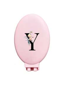 A-Z Daisy Flower Pattern Pink Portable Hollow Comb With Makeup Mirror, All-In-One Foldable Mirror Comb - Portable Tabletop Modern Makeup Tool, Travel Essential, Folding Comb With Makeup Mirror, Convenient To Carry,Giveaways,Travel,Cheap Stuff,Travel Essential - Pink - View 19