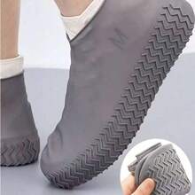 1 Pair Silicone Shoe Cover Waterproof Non-Slip Thickened Wear-Resistant For Adults Men And Women Rain Portable No Odor Silicone Shoes Camping Camping Stuff