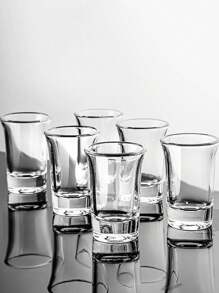 6/12pcs Heavy Base Shot Glasses Set, 1.5 Oz(45 Ml) Glass Material Clear Round Shot Cups, Bar Accessories, Tequila, Vodka, Whiskey Glasses, Espresso Shot Glass For Bar, Party, Restaurants And Home Use