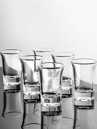Set van 6/12 shotglazen met zware bodem, 45 ml glas, ronde shotbekers, baraccessoires, tequila, wodka, whiskyglazen, espresso shotglazen voor bar, feest, restaurants en thuisgebruik.