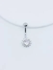 1 件装心形蝴蝶结形锆石肚脐环肚脐环肚脐钉 14G 圆杆穿孔首饰女士 - 蝴蝶結 心 - 查看 13