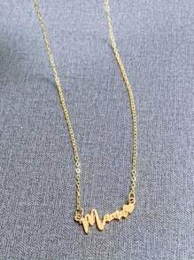 1pc Minimalist "MAMA" Letter Pendant Necklace, Mother's Day Gift