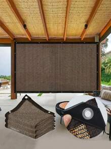 1 pieza Toldo de gazebo, tela de sombra, pantalla de privacidad con ojales reforzados para exteriores, patio, jardín, gazebo, toldo, casa para mascotas, plantación de plantas