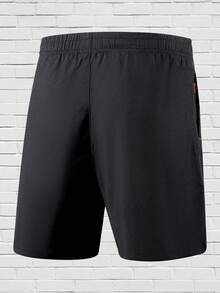 Quần short thể thao nam thường ngày, thiết kế tối giản thời trang, thoáng khí, nhẹ và nhanh khô, kiểu quần Bermuda lý tưởng cho các hoạt động thể thao ngoài trời và giải trí. - màu đen - Xem 3