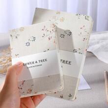 Sổ tay bìa vải dày A6 sáng tạo tối giản, sổ tay lập kế hoạch B6 có bìa in, trang nửa trống nửa dòng, di động cho học sinh - trắng - Xem 4