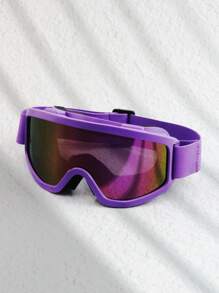 New Oversized Frame Yellow Lens Ski Goggles, One-Piece Night Vision Windproof For Single/Double Board Outdoor Sports Cycling High Definition Mountaineering Panoramic Protective Eyewear