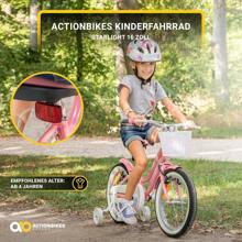 Actionbikes Kinderfahrrad Starlight | 12 Zoll / 16 Zoll / 20 Zoll - V-Brake Bremsen - Schutzblech v. und h. - Kinder Fahrrad für Mädchen und Jungen - Fahrräder - Kinderrad - Jugendrad - Von 2-9 Jahren