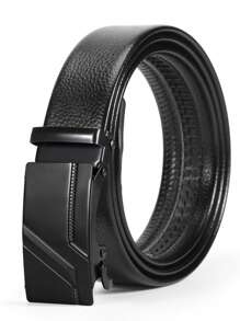 1 stuk Herenriem Automatische Gesp PU Mode Klassieke Zwarte Zakelijke Riem Geschikt Voor Zakelijke Jonge Middelbare Leeftijd Valentijnsdag Geschenken En Dagelijkse Draagwijze Geschikt Voor Tiener Zomer Casual Buiten Atletiek Of Vakantie Reizen Of Afstudeercadeaus Of Verjaardag Jurk Accessoires Of Dagelijkse Draagwijze